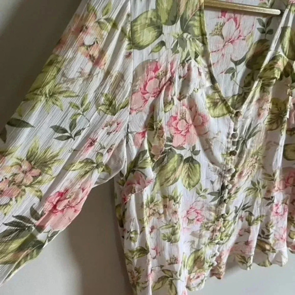 J. Jill Floral Cottage Core Button Down Blouse - Picture 12 of 13